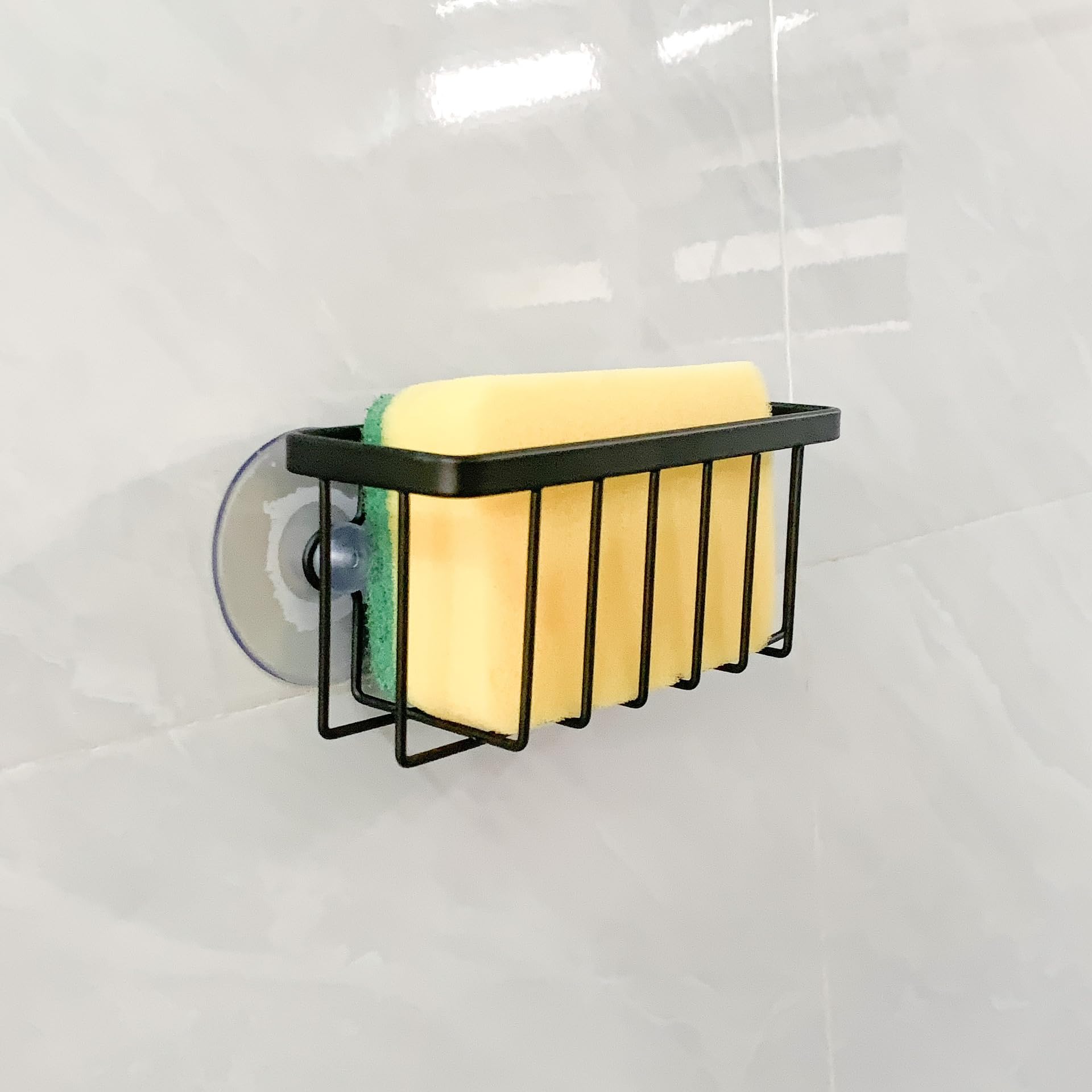 Sponge Holder for Kitchen Sink Kitchen Sink Sponge Holder Sink Caddy Dish Soap Holder Black
