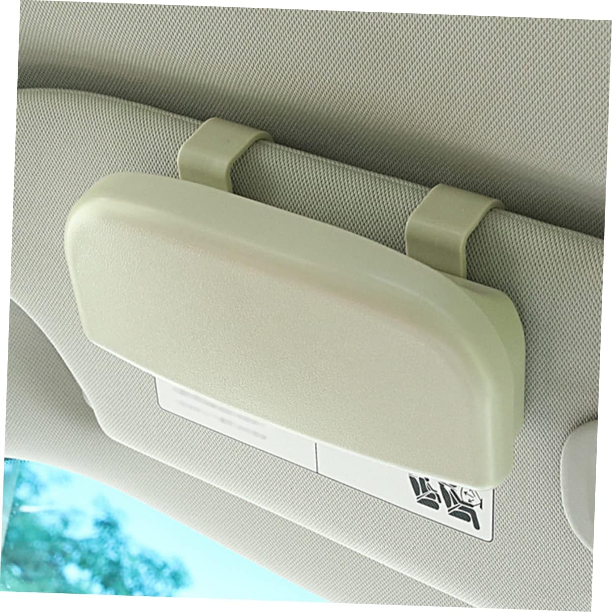 Car Eyeglasses Holder with Double Buckle, ABS Visor Organizer for Auto image 3
