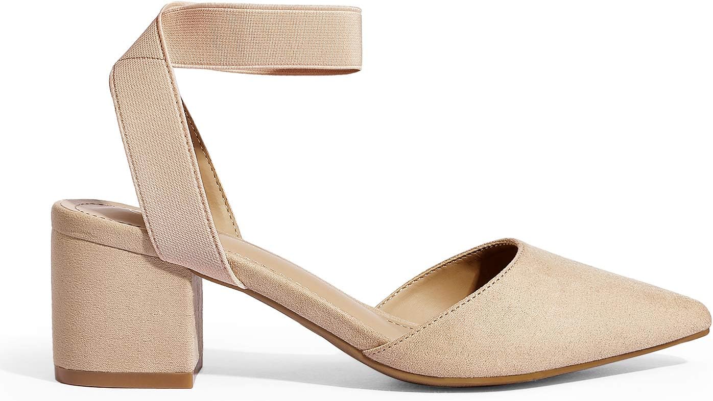 DREAM PAIRS Women's Nicholes Low Block Heel Pumps - Image 4