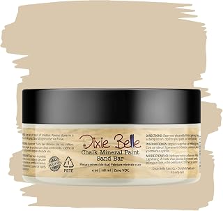 Chalk Finish Furniture Paint - Sand Bar (4oz) - Matte Neutral Tan Chic Chalk Mineral DIY Furniture Paint