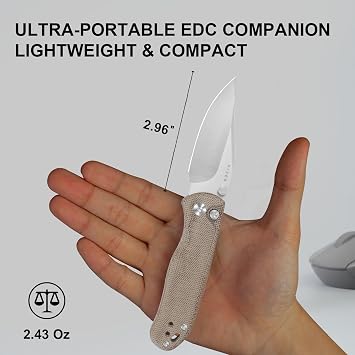 Kizer Drop Bear 2 Drop Point and Clip Point Folding Knives Bundle, V3619.2CD2 and V3619.2CC1