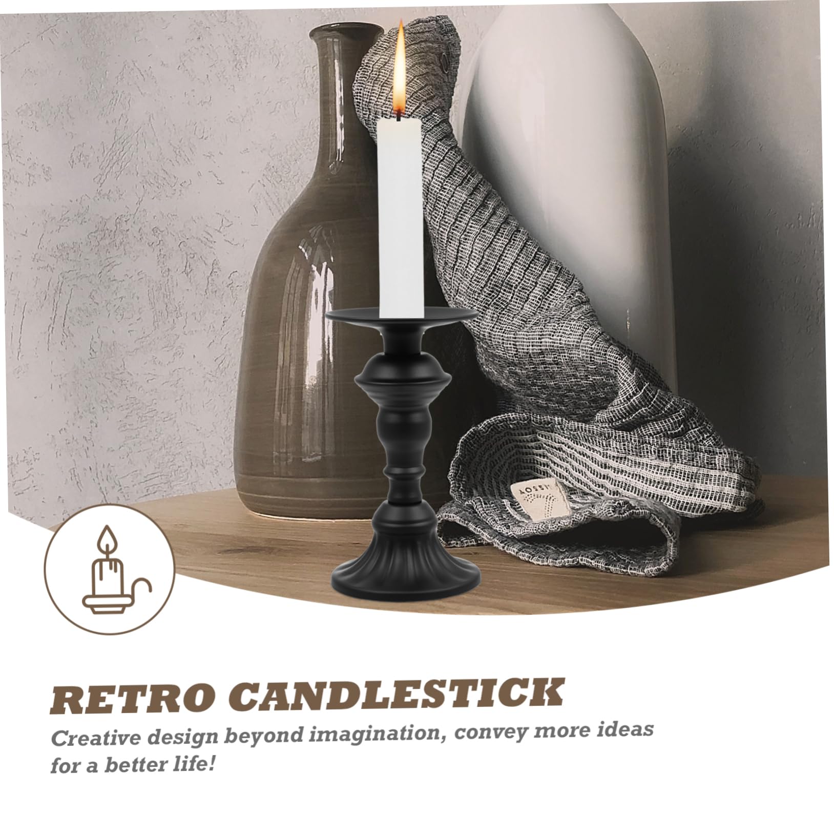 2piezas Portavelas De Hierro Artístico Base Estable Soporte Decorativo para Hogar y Eventos Estilo Simple y Elegante para Bodas y Celebraciones