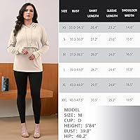 Vista 79 de GINKANA Sudadera con capucha para mujer, manga larga, lactancia materna, ropa casual