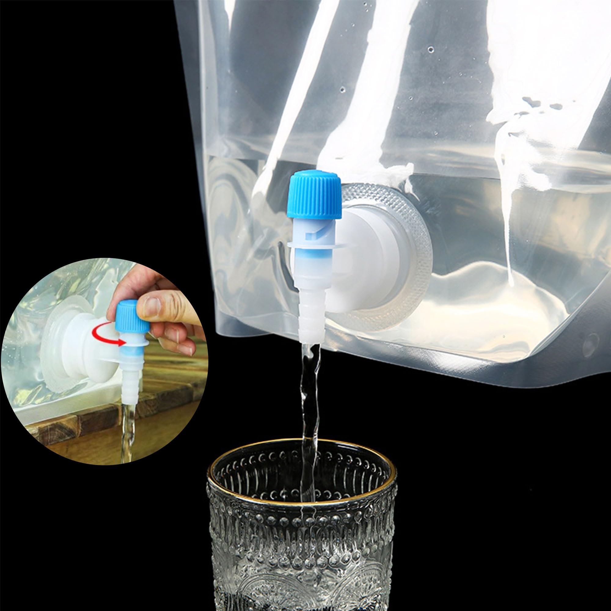 Borsa Porta Acqua Pieghevole Contenitori Pieghevoli Acqua Riutilizzabili Acqua Tanica con Rubinetto Tanica Acqua Campeggio Taniche Pieghevoli per Acqua Tanica dell'Acqua Trasportabile