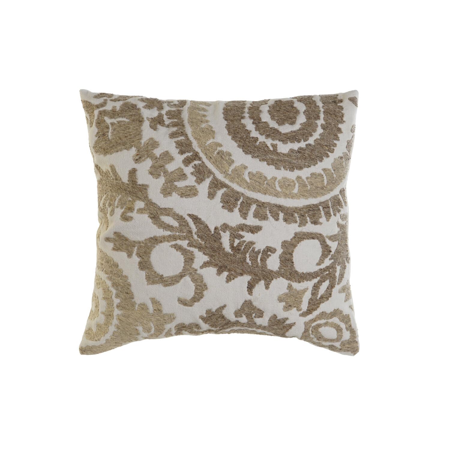 COJIN ALGODON 45X15X45 420 GR, BORDADO BEIGE