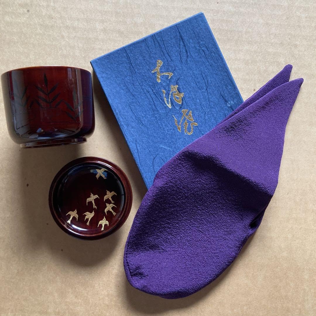 Amazon.co.jp: 茶道具 棗 苫屋棗千鳥蒔絵 大津袋 2点セット Amazon.co.jp: 茶道具 棗 苫屋棗千鳥蒔絵 大津袋 2点セット