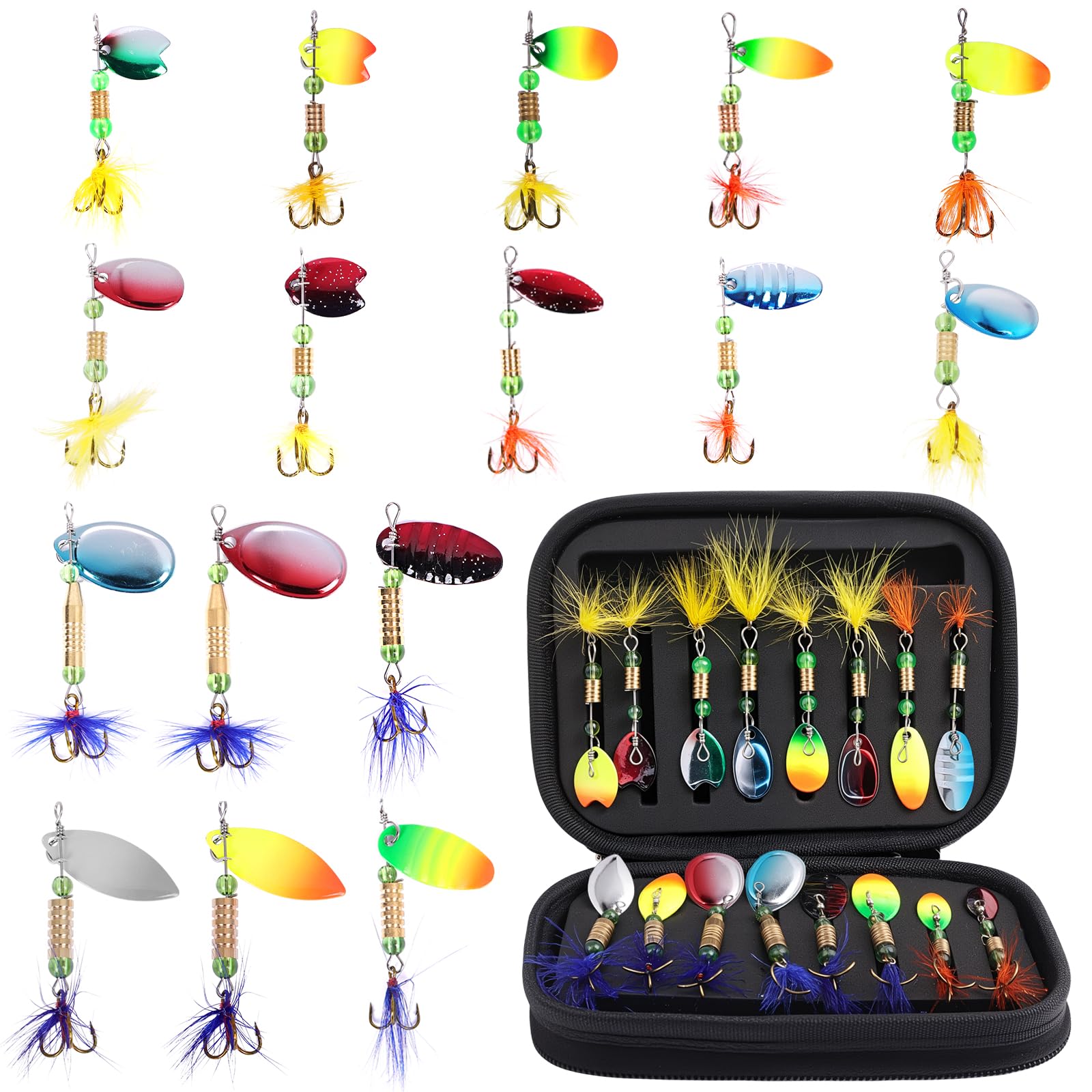 Vicloon Kderbox Angeln - Angelzubehr Box Mit Verstellbaren Fchern, 17,5  X 10,5 X 1,65 Cm, 2er Set