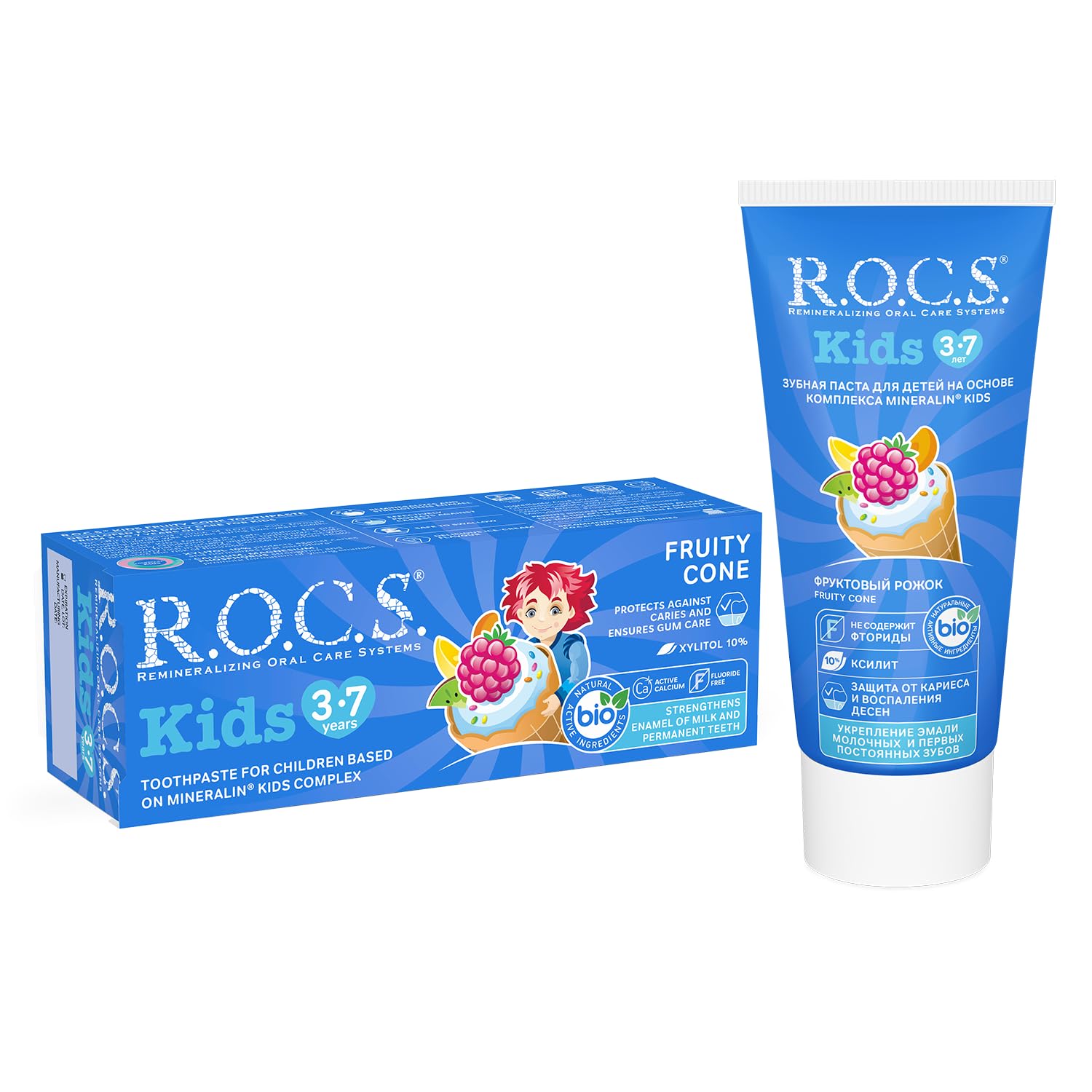 R.O.C.S. REMINERALIZING ORAL CARE SYSTEMS R.O.C.S. Kids Fruity Cone (3-7)