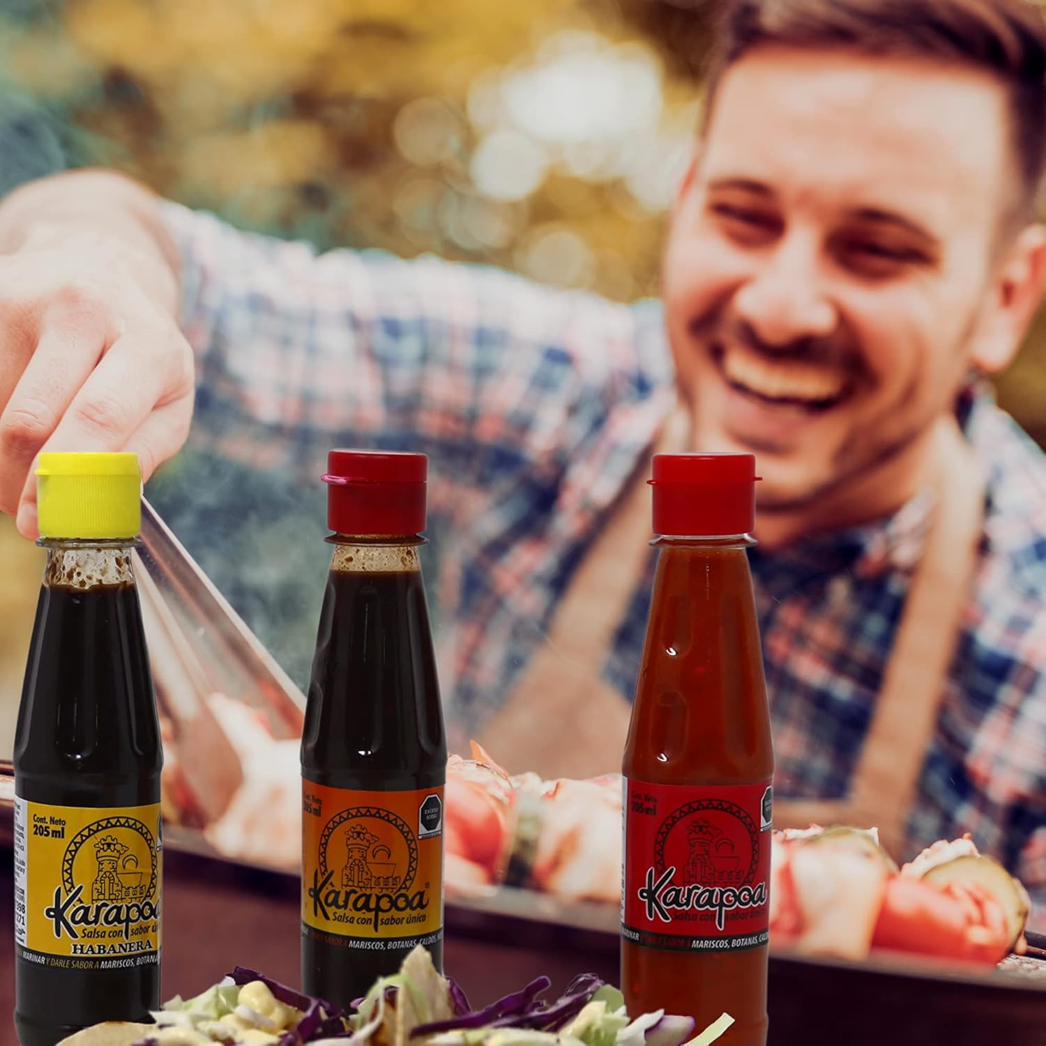 Hot sauces pack of 6, traditional flavor from northern Sinaloa, KARAPOA perfect for seafood and snacks 7 fl.oz. each