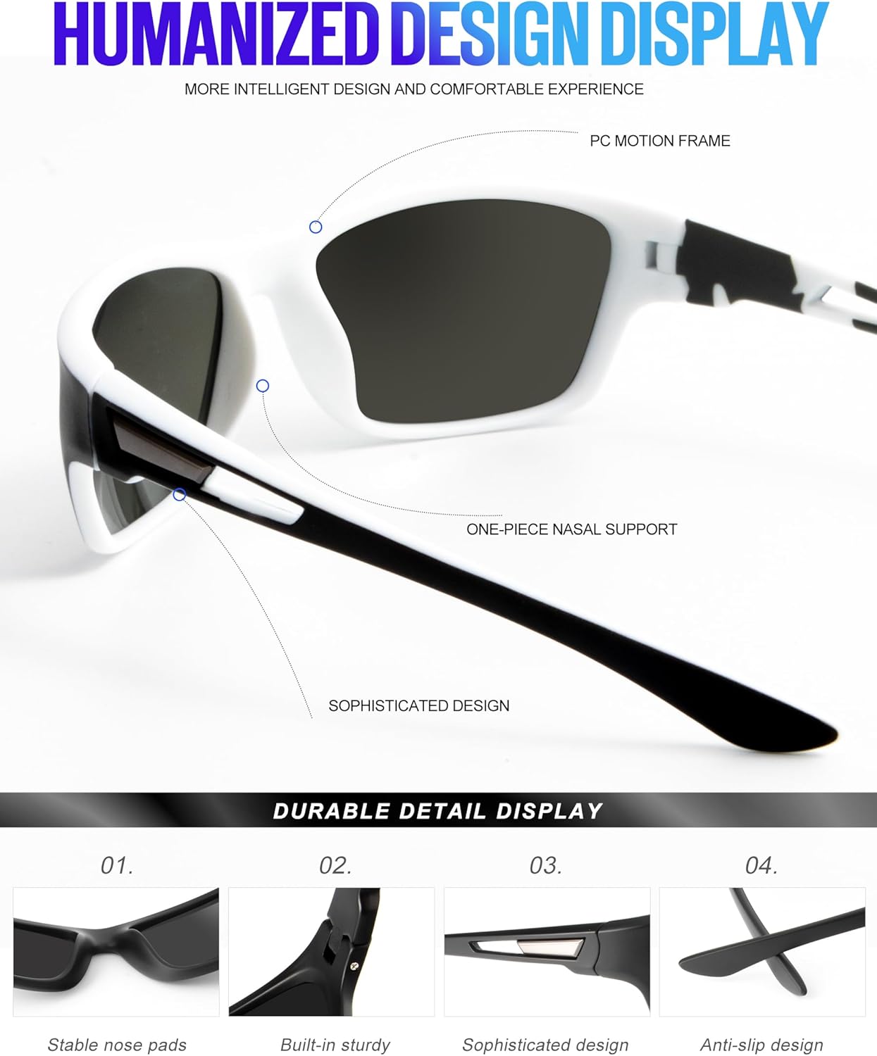 KALIYADI Polarized Sunglasses for Men, Sports Sun Glasses for Driving Cycling Fishing with UV protection - Image 4