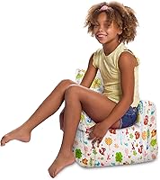 Vista 561 de Posh Creations Puf estructurado cómodo para jugar, leer y ver la televisión, Malibu Lounge, tela de lona para colorear, criaturas