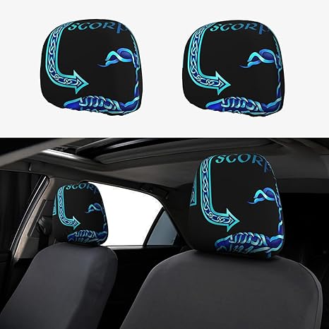 Scorpio 2 Pieces of Car Seat Headrest Protective Covers, 11