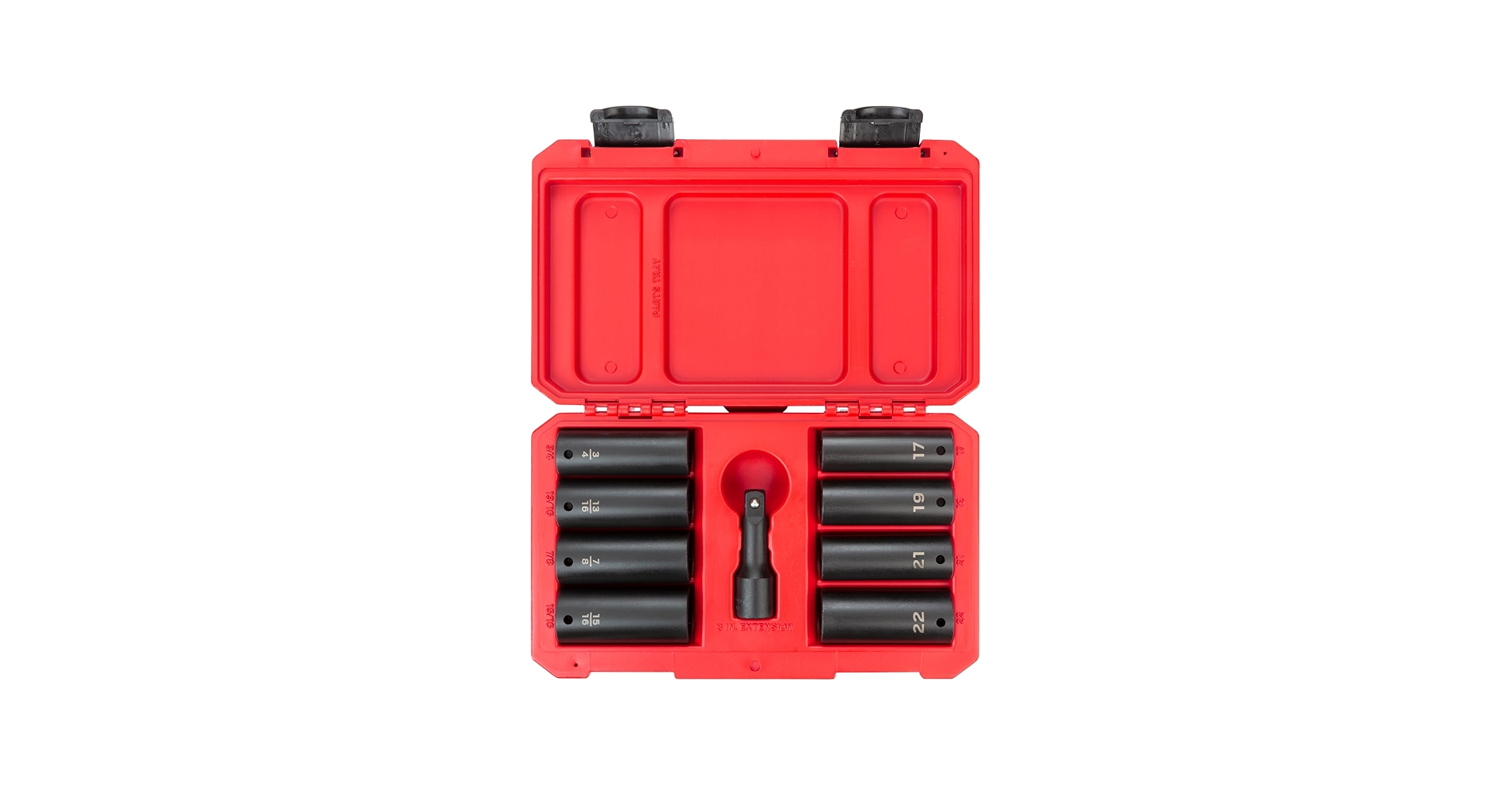 TEKTON 1/2 Inch Drive Impact Lug Nut Socket Set with Case (9