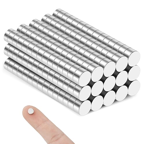 Miniatura 14 de Imanes pequeños, paquete de 150 imanes para nevera de 10x1mm, imanes de tierras raras de neodimio para manualidades, pizarra, gabinete de cocina