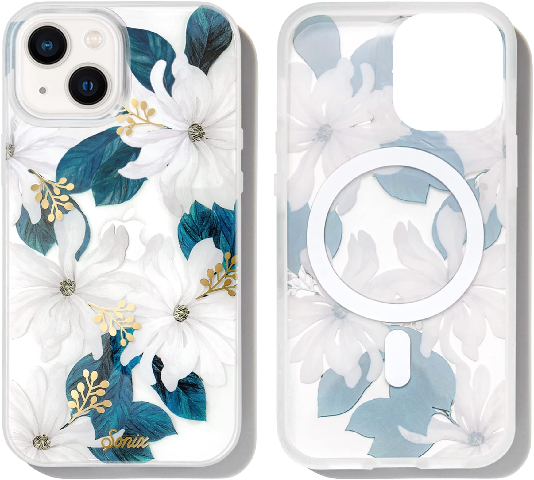 Sonix Floral Case for iPhone 13, Compatible with MagSafe [10ft Drop Tested] Delilah Flower
