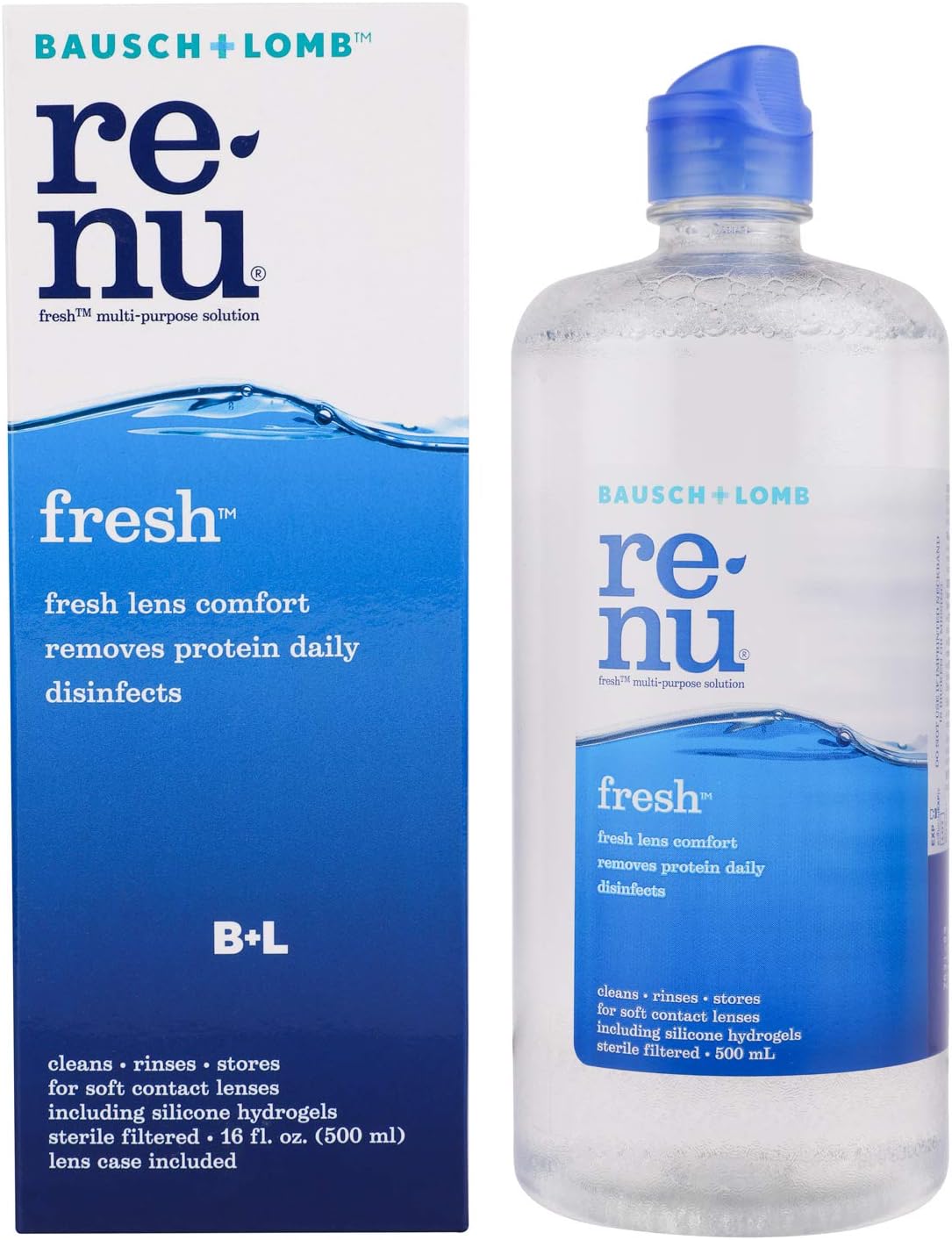 Bausch & Lomb Renu Fresh Contact Solution, 500ml
