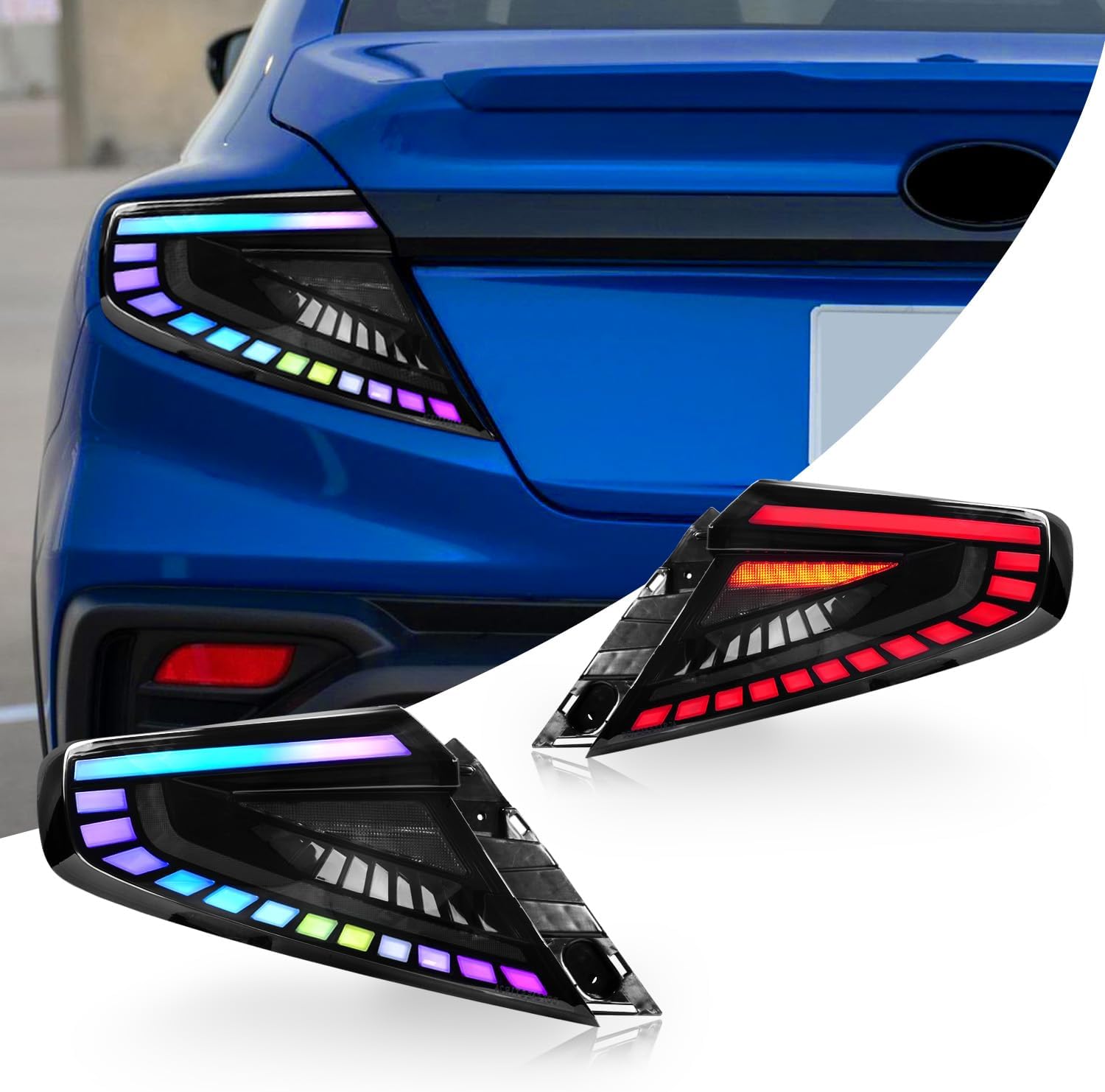 Archaic Taillights Assembly Compatible with 2022-2025 Subaru WRX,Animaion Rear Lights Replacement
