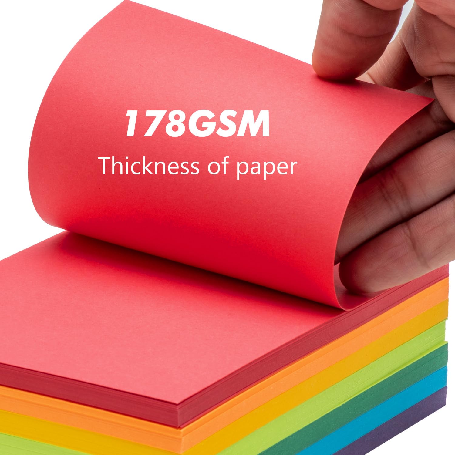 Cartoncino 301 pezzi 3x5 pollici (7,62x12,7 cm) schede flash 7 colori carta pesante 180 gsm studio multicolori