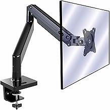 Invision Monitorarm Halterung für Monitore von 24"-40" VESA 75/100mm ergonomisch höhenverstellbare Schreibtischklemme 2-15 kg (MX450)
