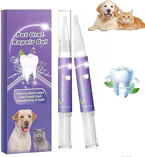 Cepillo de dientes para mascotas, limpiador de dientes y aliento más fresco, gel de reparación oral para mascotas, gel de blanqueamiento de