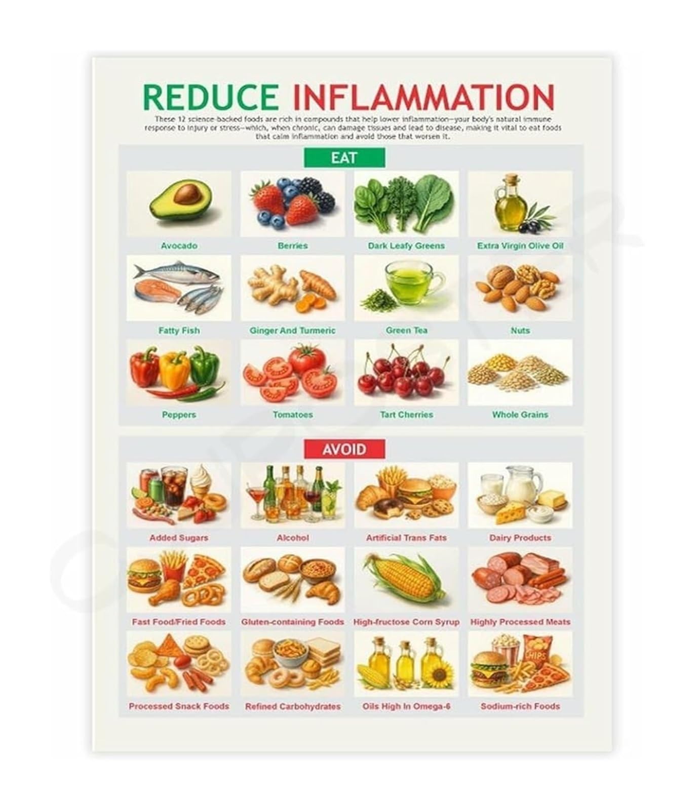 FNYUVNFAF Modern Farmhouse Nutrient Rich Infographic Canvas Print for Bathroom or Breakfast Nook Decor Unframed,16x24inch(40x60cm)