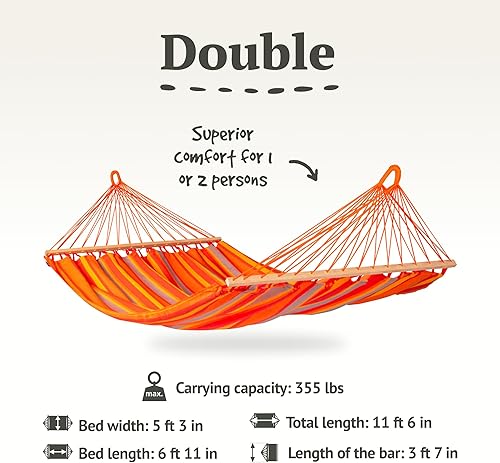 Miniatura 4 de LA SIESTA Hamaca Alisio, transforma cualquier espacio en un oasis de relajación, hamaca al aire libre, resistente a la intemperie, máximo 355