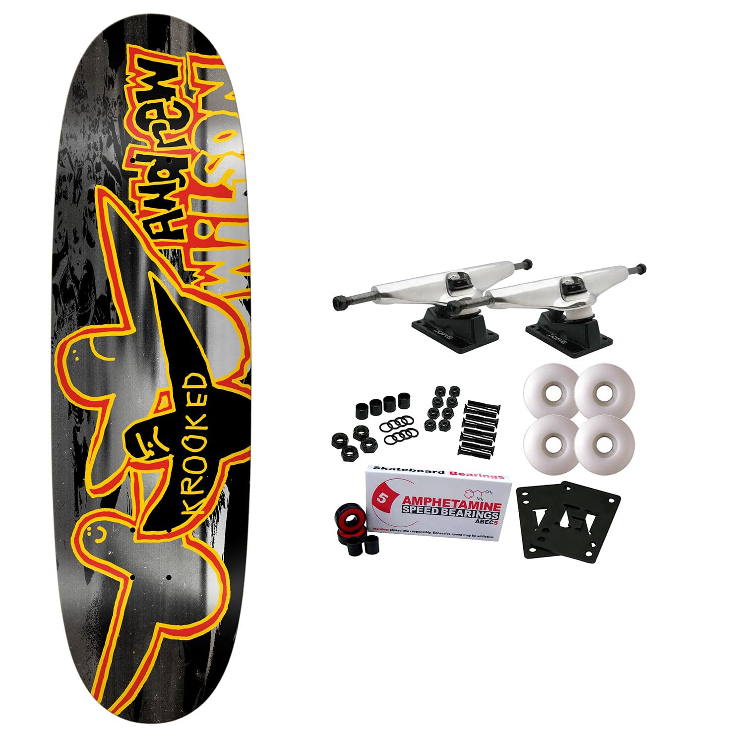 Amazon.com : Krooked Skateboard Complete Andrew Wilson Wegg 9.1