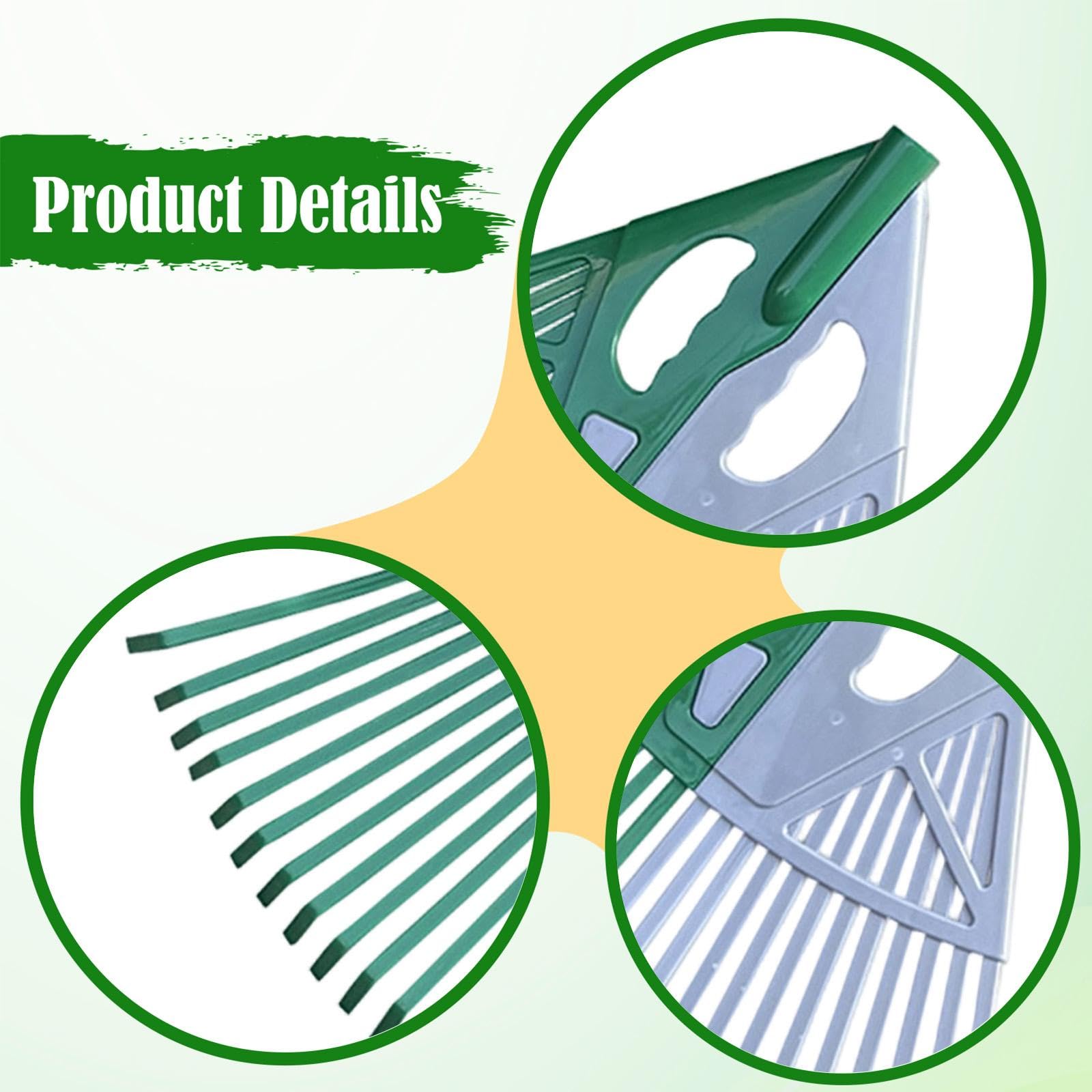 Rastrillo para Hojas Herramienta de jardinería para Recoger Hojas, deshierbar, Limpiar escombros y Basura Rastrillo de jardín, Esponja