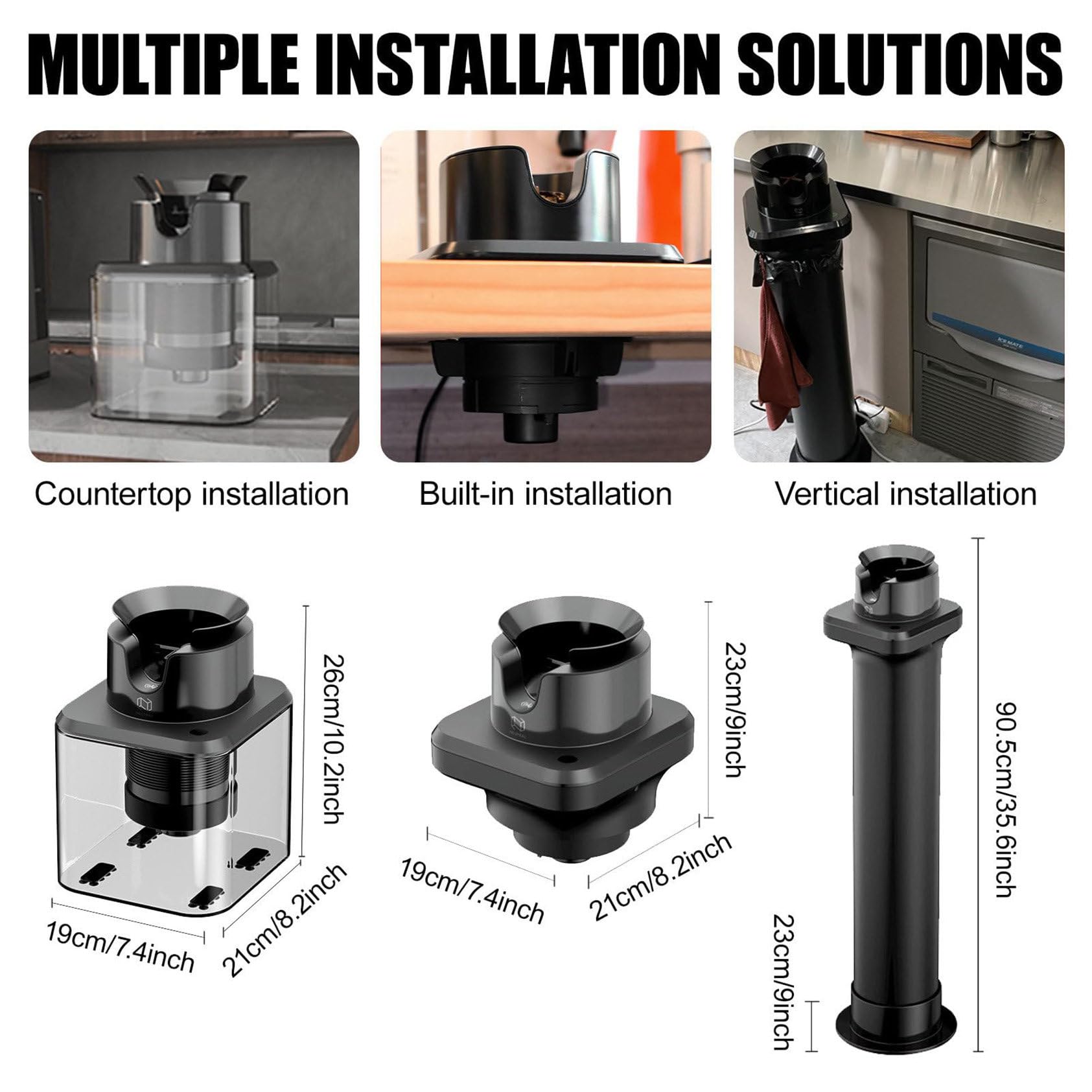 Cepillo De Limpieza De Portafiltro De Café De 58 Mm, Limpiador De Portafiltro De Café Comercial con Sensor De Seguridad Anti-Falso Tacto Y 3 Cabezales De Cepillo,C