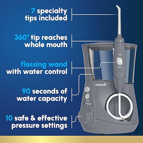 Miniatura 11 de Irrigador bucal Waterpik Aquarius Wp-663, color azul