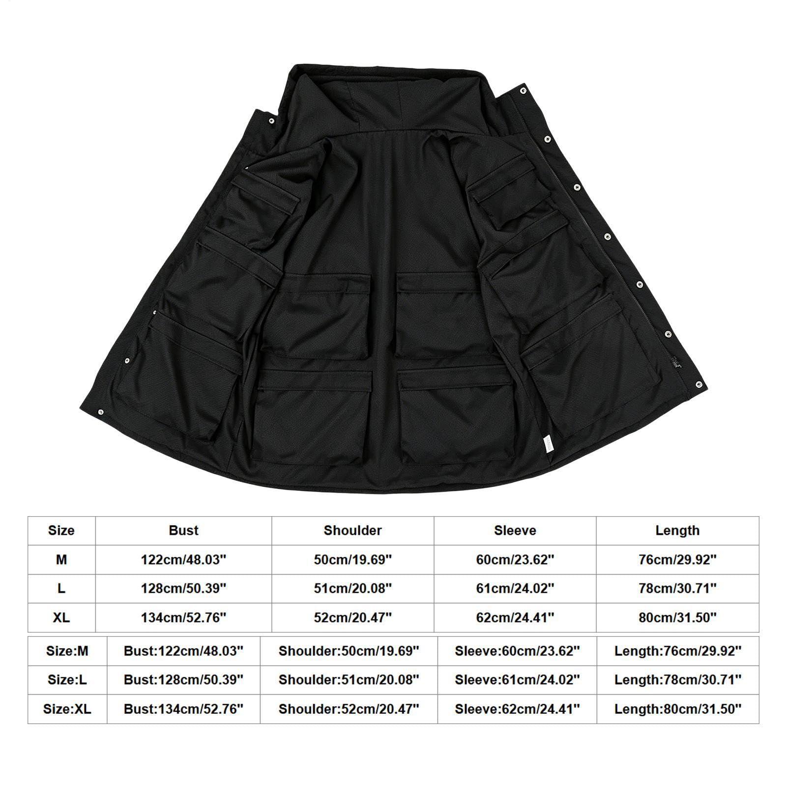 Générique Voyage Coat Travel with Hidden Pockets, 16 Pockets Zipper The Packable Travel Jacket Coat for 14lbs Clothes Airplane Camping