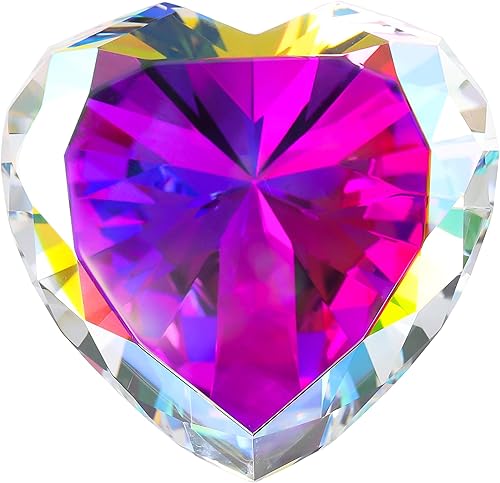 AB COLOR - Pesas de papel de diamantes de cristal con caja de regalo, 3.150 in en forma de corazĂłn, gemas de cristal de cristal real, pisapapeles, AB COLOR - Pesas de papel de diamantes de cristal con caja de regalo, 3.150 in en forma de corazĂłn, gemas de cristal de cristal real, pisapapeles,