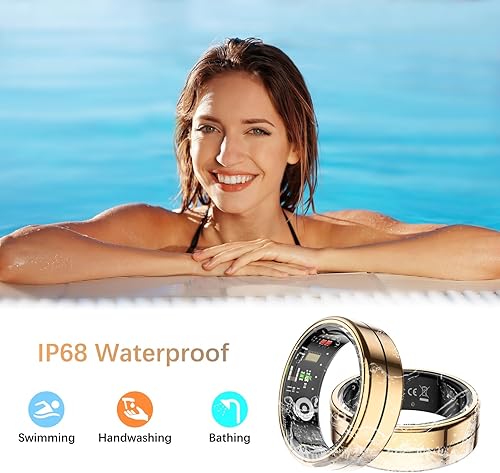 Miniatura 8 de Anillo apto para mujeres y hombres, anillo rastreador de salud con frecuencia cardíaca, oxígeno en sangre, variabilidad de frecuencia cardíaca,