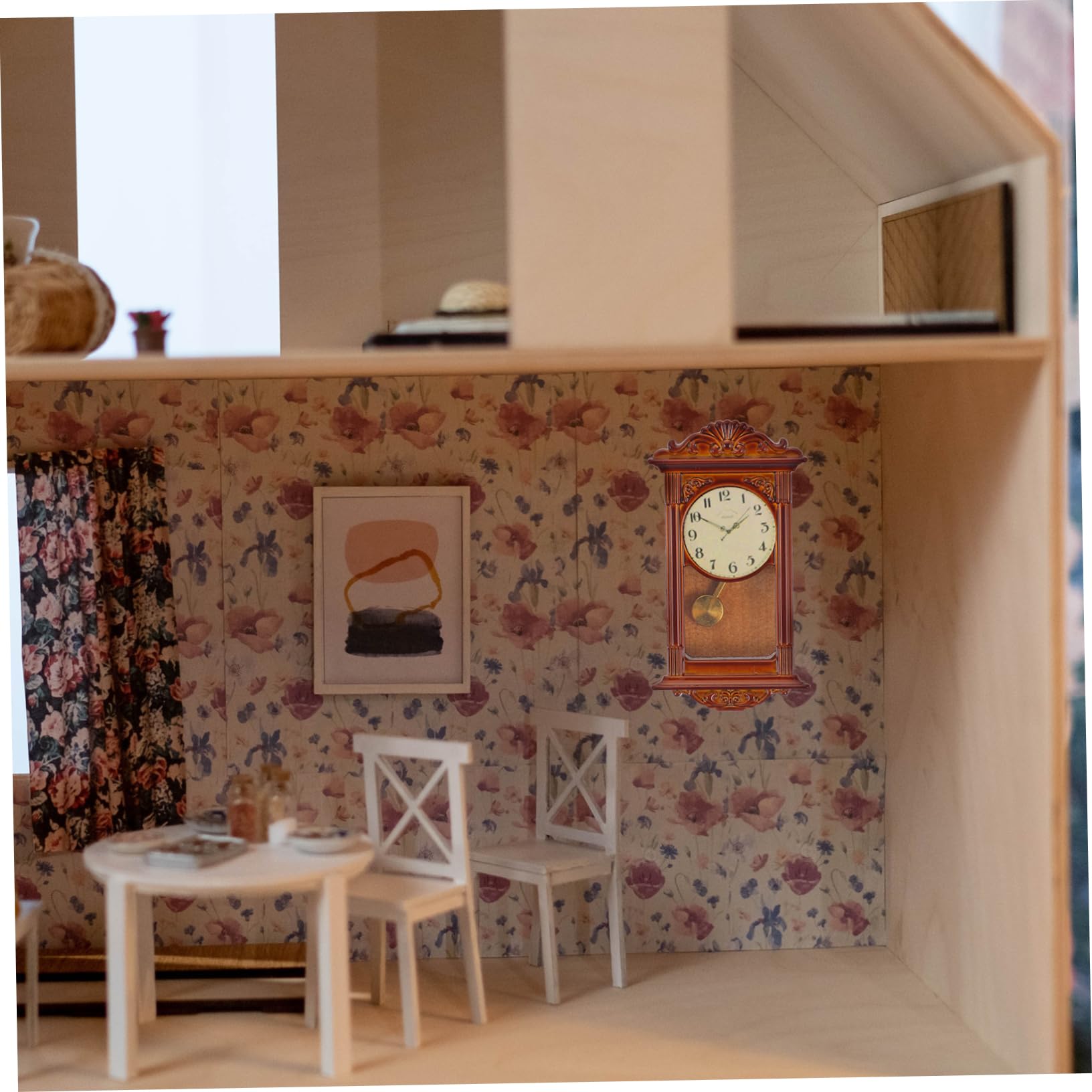 Lot De 2 Horloges Miniatures En Bois Pour Maison De Poupée 1:12 - Accessoire Décoration Meuble Miniature