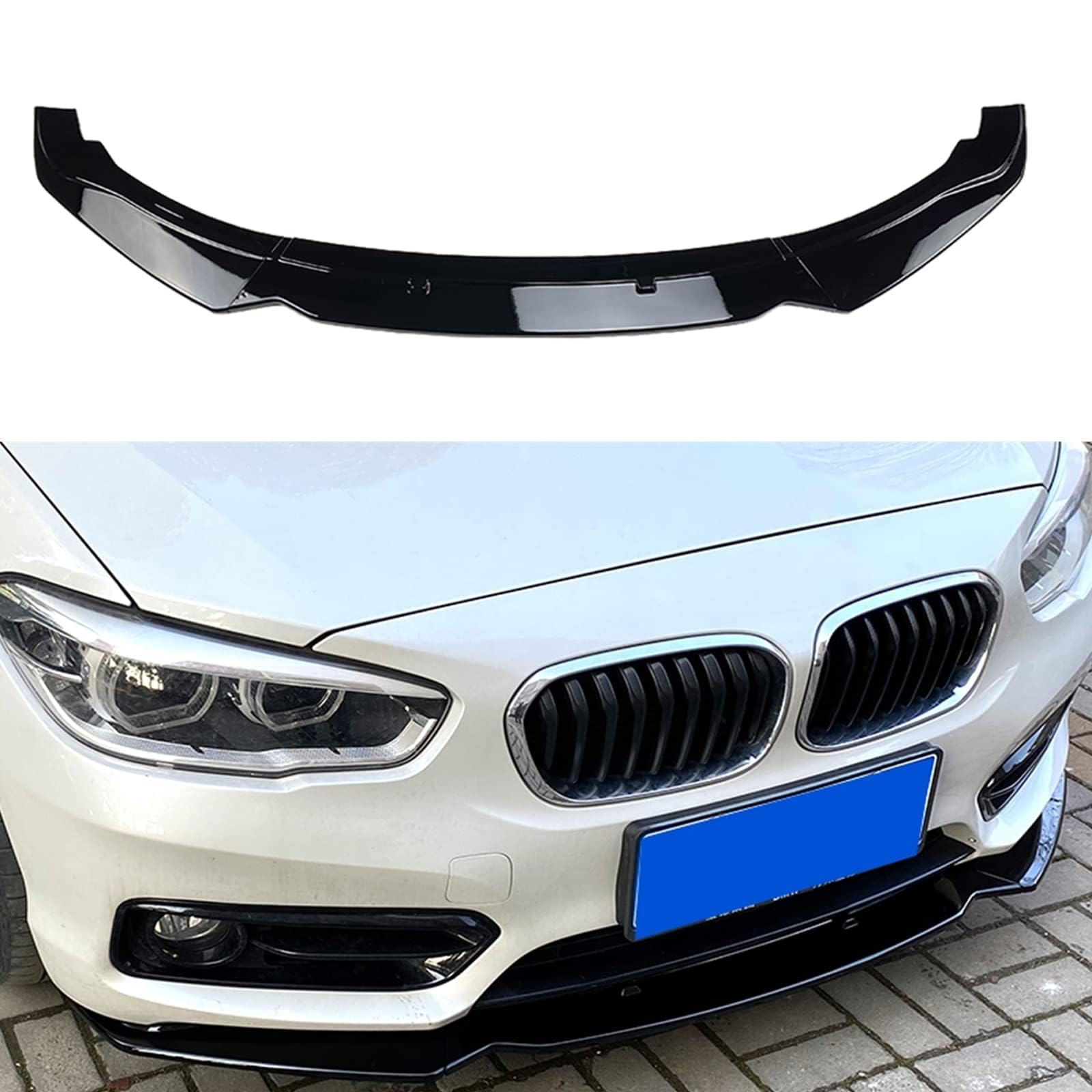 Auto Frontlippe Frontspoiler für BMW F20 F21 2011-2019, Frontstoßstangen Lippenkörper Autoteile Autoantikollisionsschutz