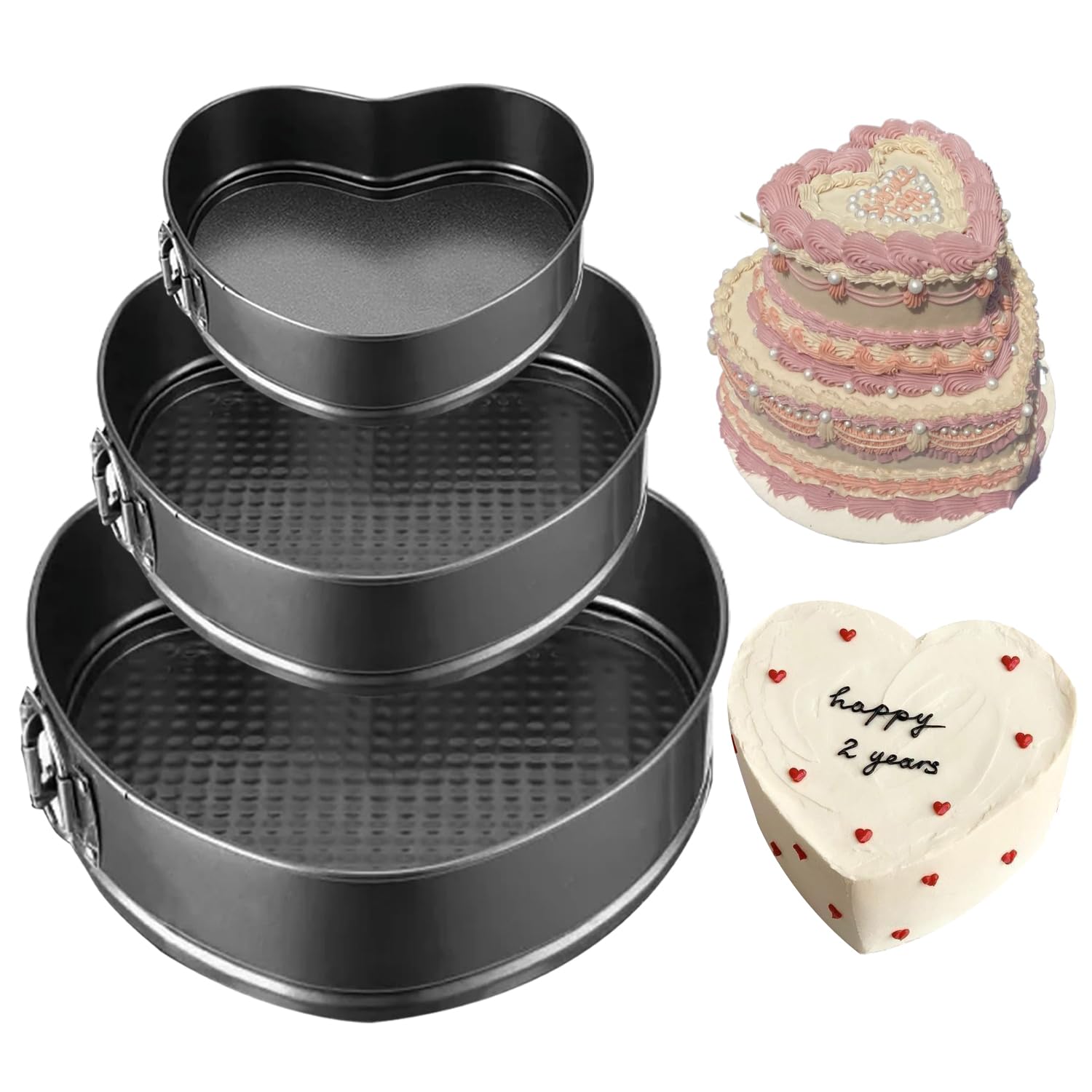 GZMAISULEE Springform Cake Pan Set of 3 (4, 7