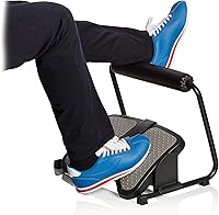 Vista 1 de SUN-FLEX Reposapiés ergonómico ajustable en ángulo de altura debajo del escritorio para sentarse y estar de pie, taburete intuitivo y soporte