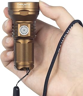 ThruNite Catapult Mini V2 LED Flashlight, High 1108 Lumens, 515 Meters Long Throw Rechargeable for Outdoor Search, EDC Use - Desert Tan Cool White
