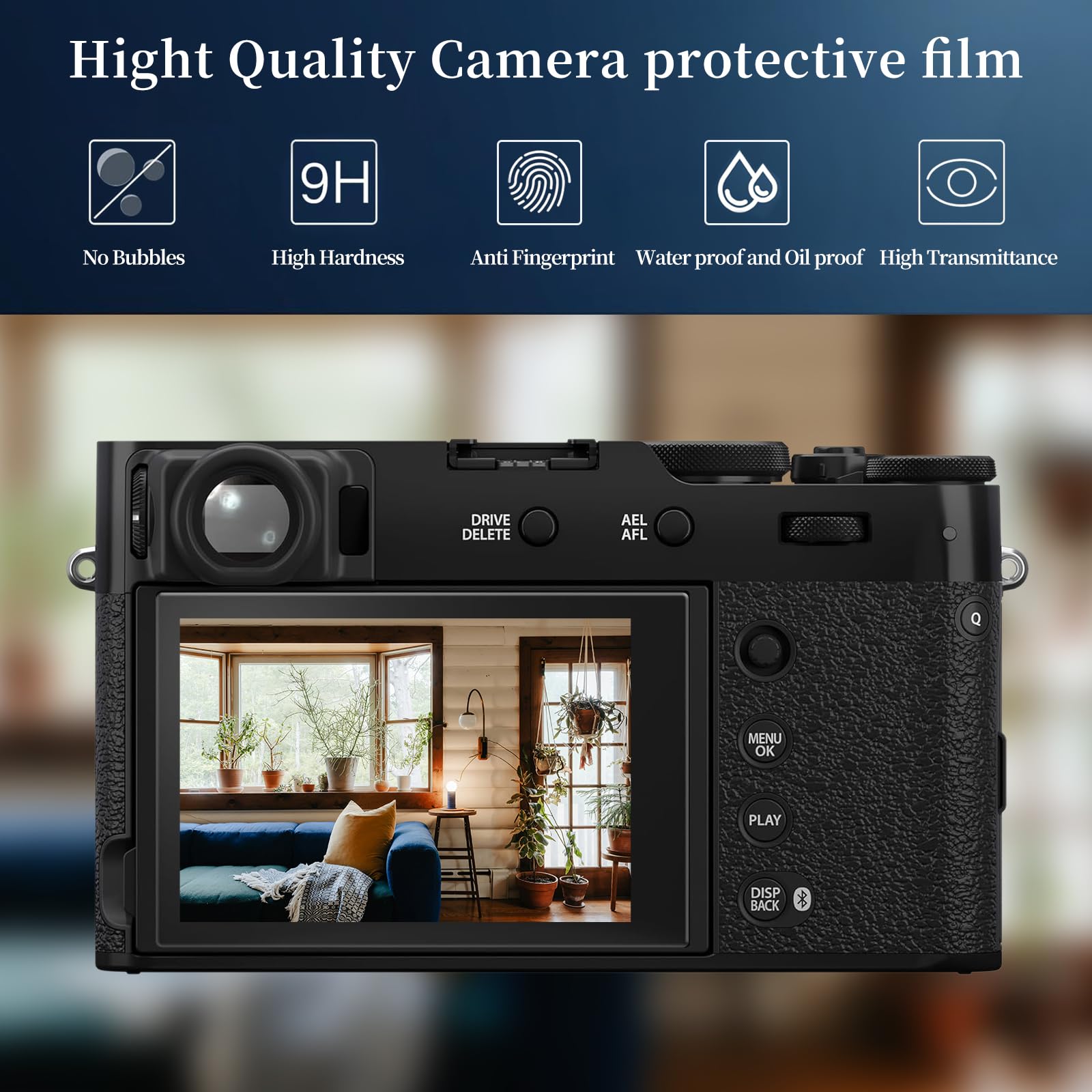 Didisky 3 Pack Screen Protector for Fujifilm X100VI X100V X-E4 X-T4/ Fuji Film XE4 XT4 - Image 2