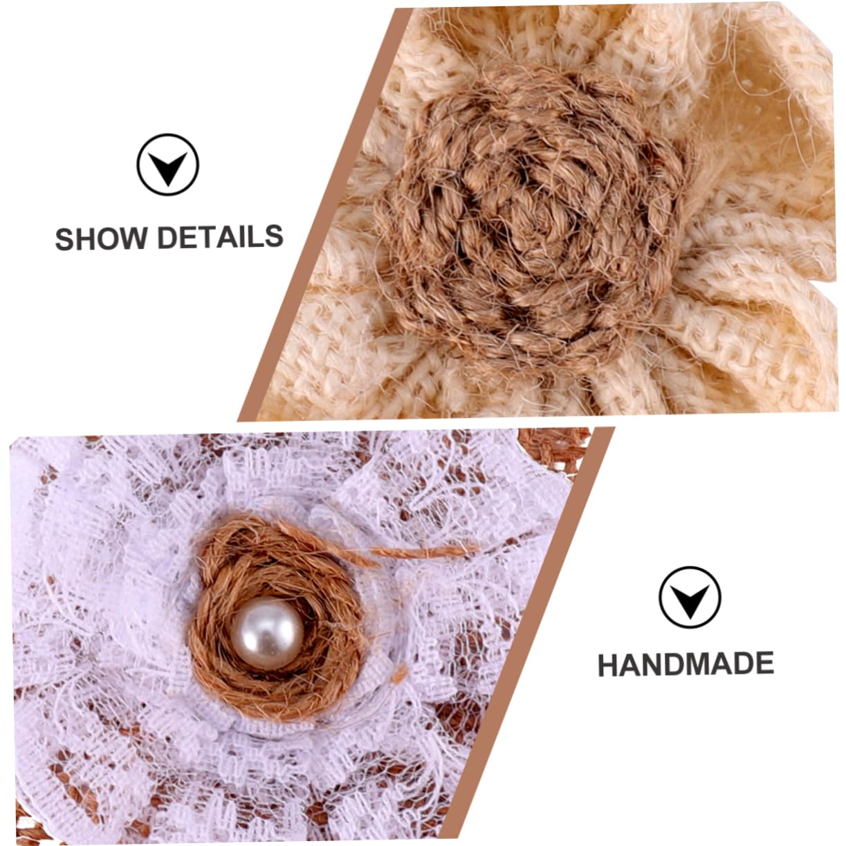 Artibetter 3 Sätze Teiliges Set DIY Jute Blumen Dekoration Für Hochzeiten Und Partys Natürlichem Leinen Für Handwerk Und Kreative Projekte Romantische Zu Schaffen 9 Stücke * 3