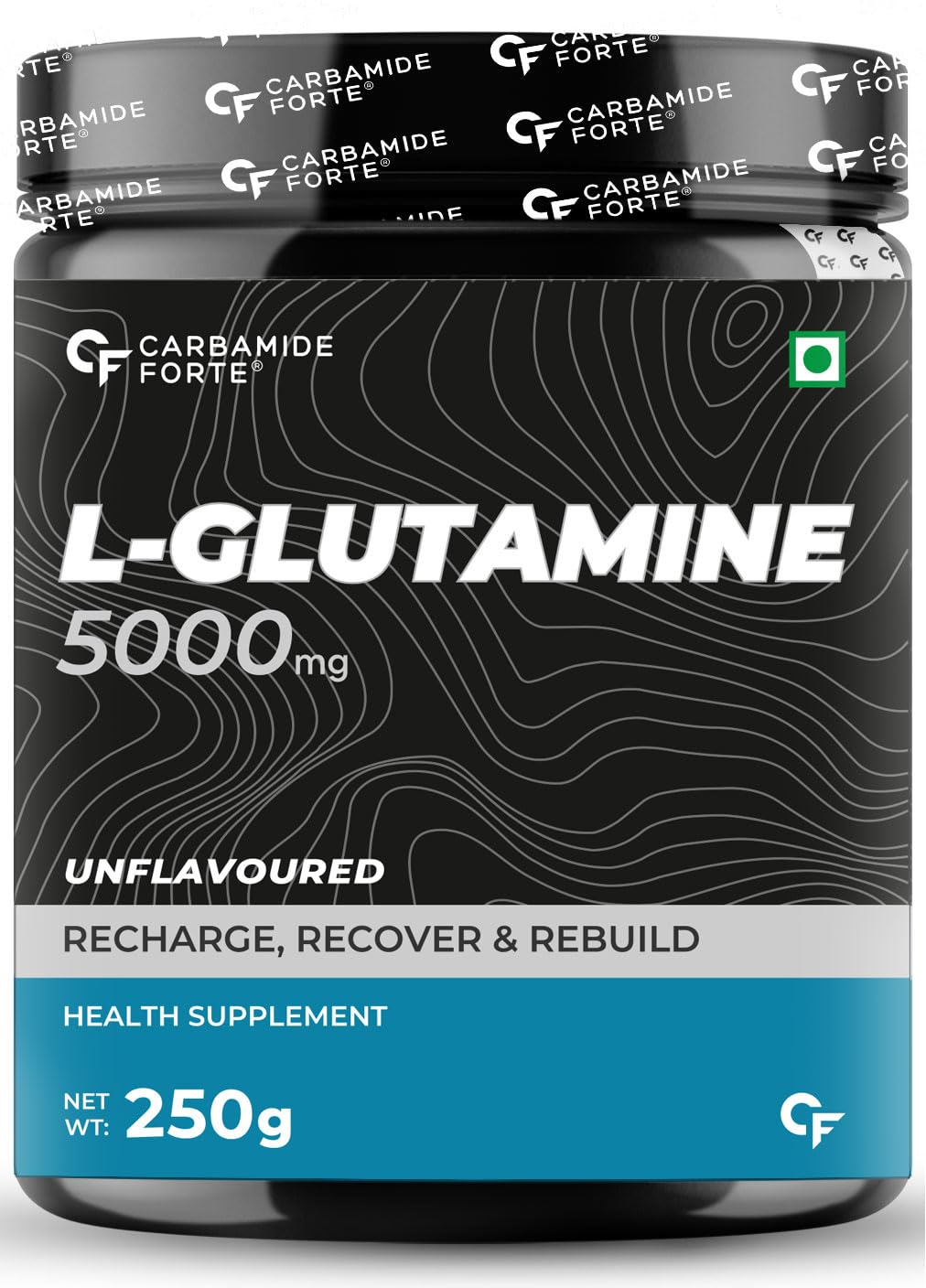 Carbamide Forte L Glutamine Powder | Glutamine Supplement for Men | Unflavoured - 250 Grams | Pre Workout Supplement