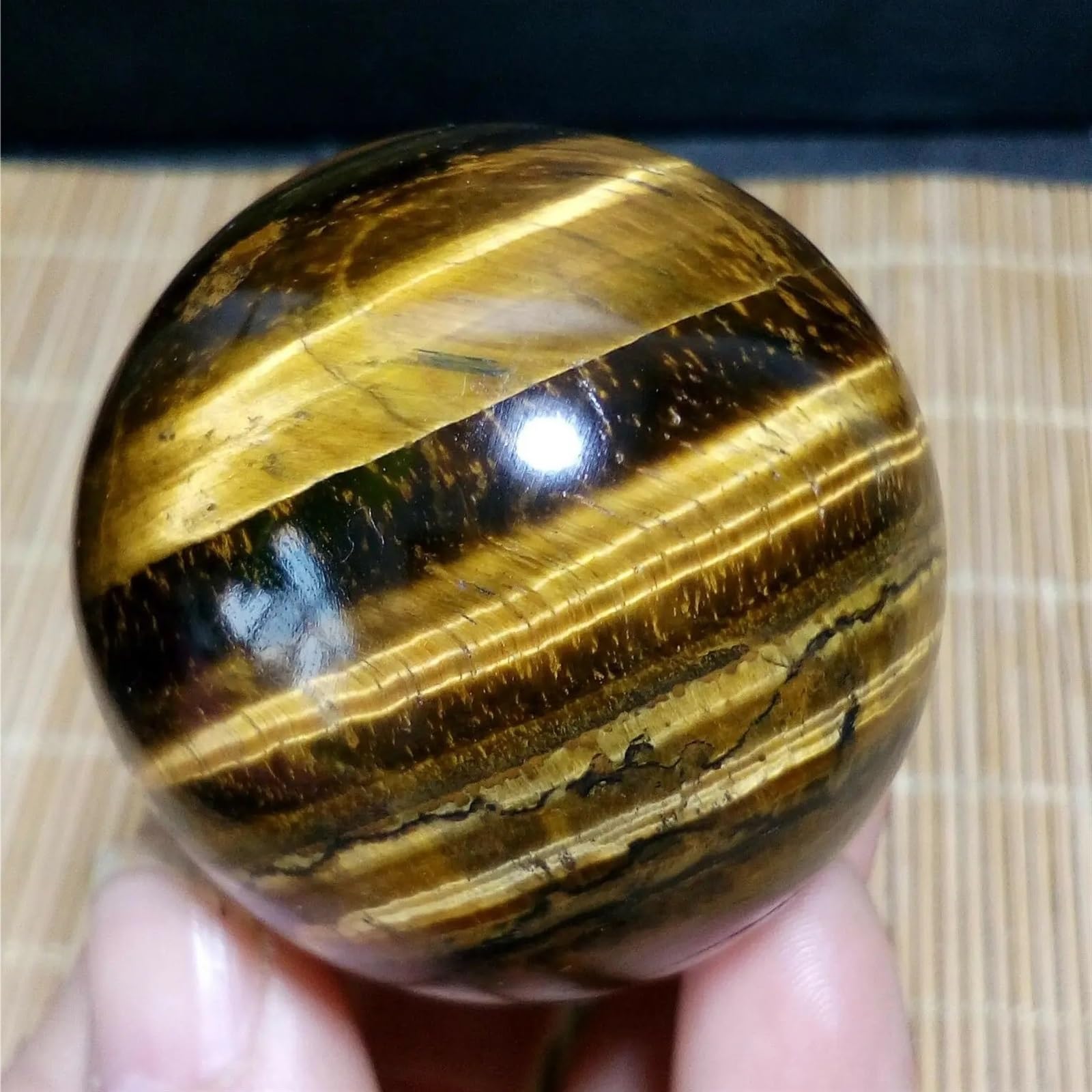 ICXLPMC Yellow Tiger’Eye Crystal Ball Quartz Ornaments ICXLPMC