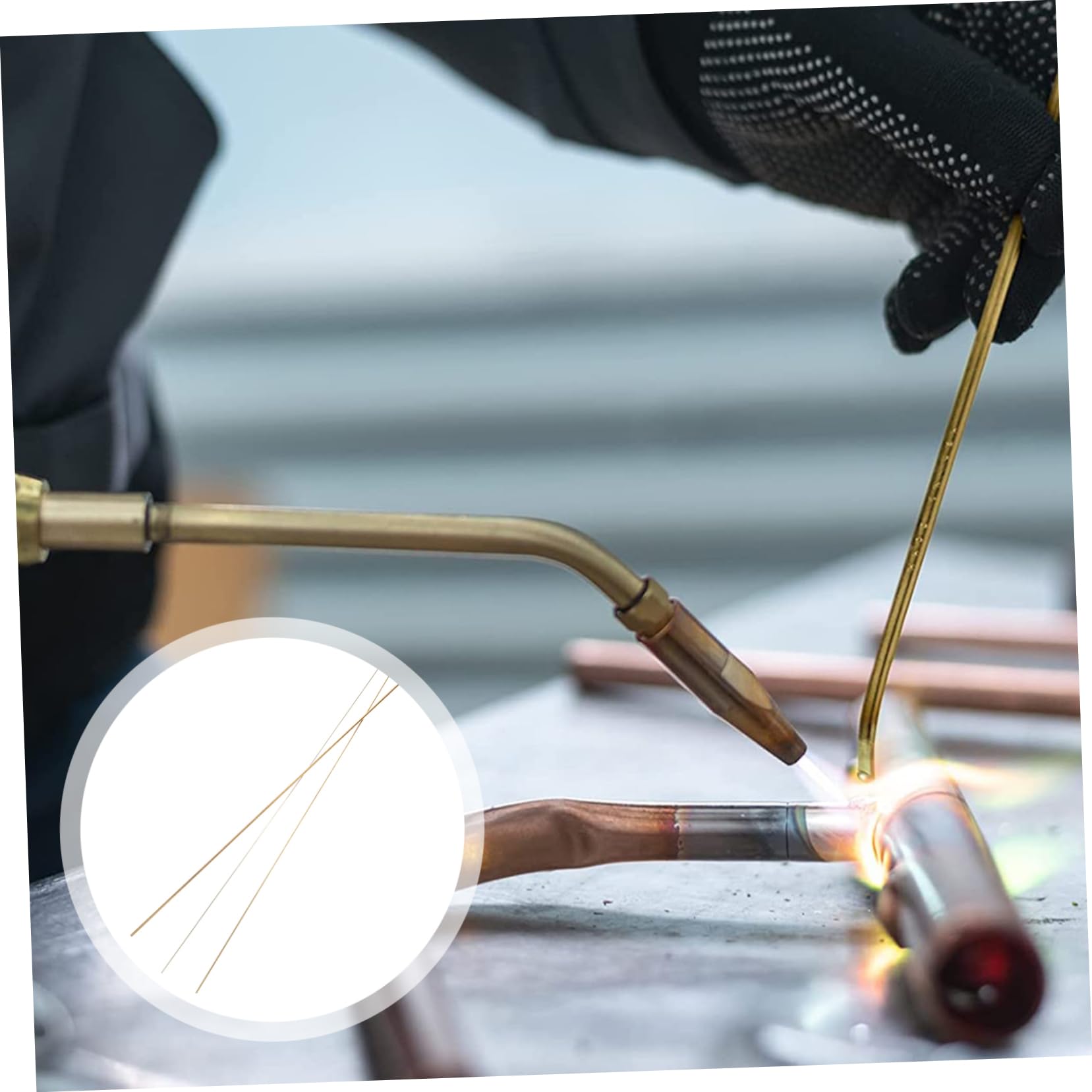 Zerodeko 2 Sätze Messingstäbe Messingrundstäbe Diy Bastelmaterial Leicht Tragbar Einfach Zuzuschneiden Für Projekte 3 Stück * 2
