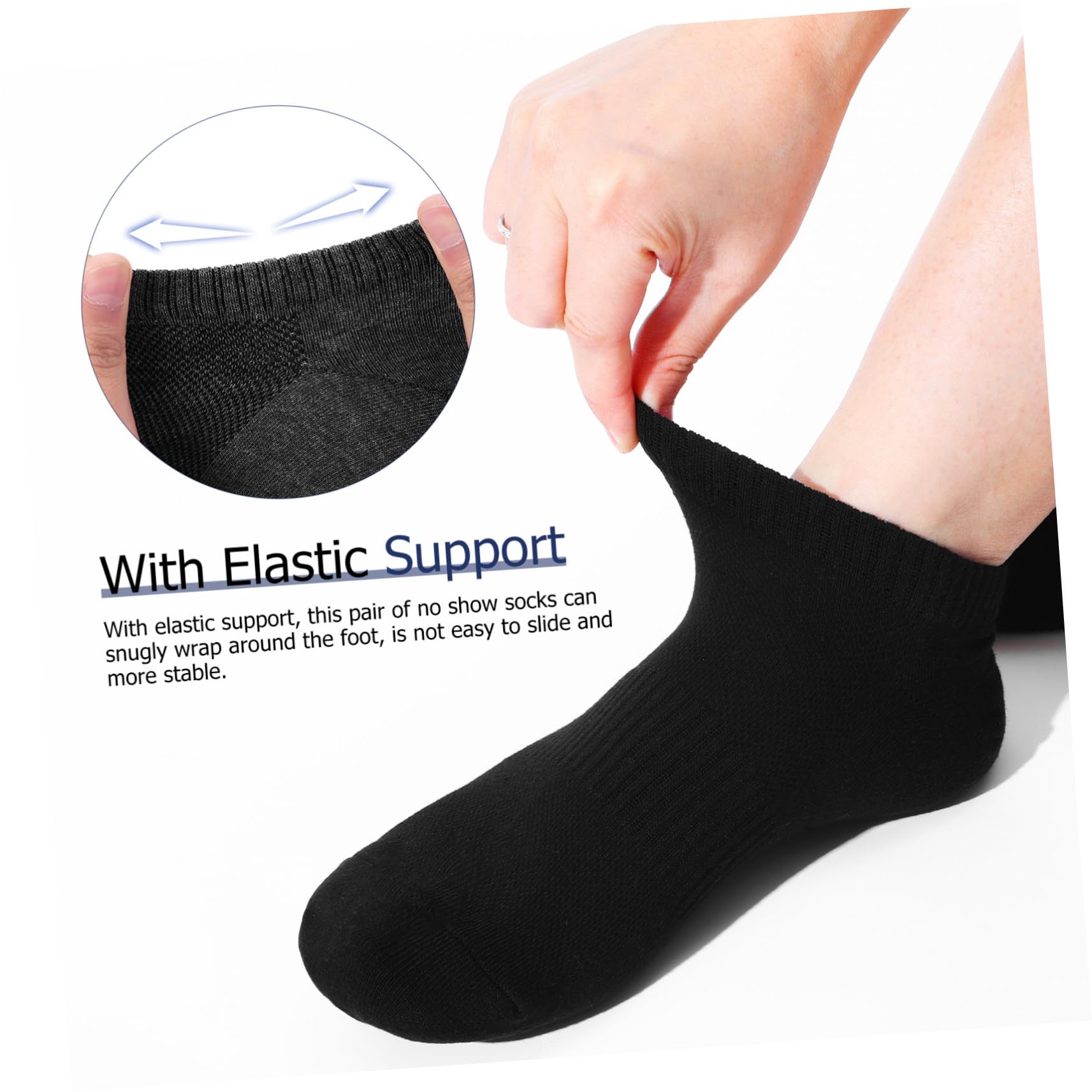 WOONEKY 9pares Calcetines Deportivos Para Hombre Algodón Cortos Transpirables Tobilleros Running