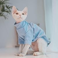 Vista 6 de Sphynx - Camisa de forro polar cálida para gatos, cuello alto, ropa térmica sin pelo para Sphynx, Devon, ropa de gato de Cornualles y gatitos
