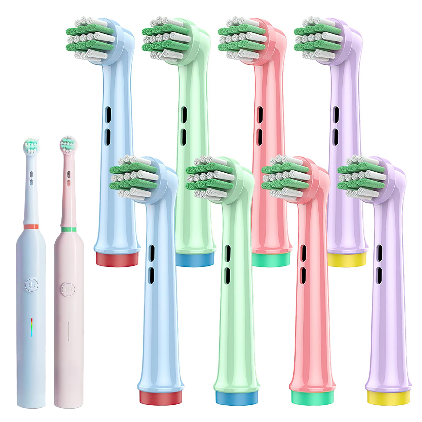 Pack de 8 cabezales de cepillo para niƱos compatibles con Braun oral B niƱos, cepillo de dientes elƩctrico Pro Junior, cabezal de cepillo de dientes para partir de 3 aƱos, cerdas flexibles