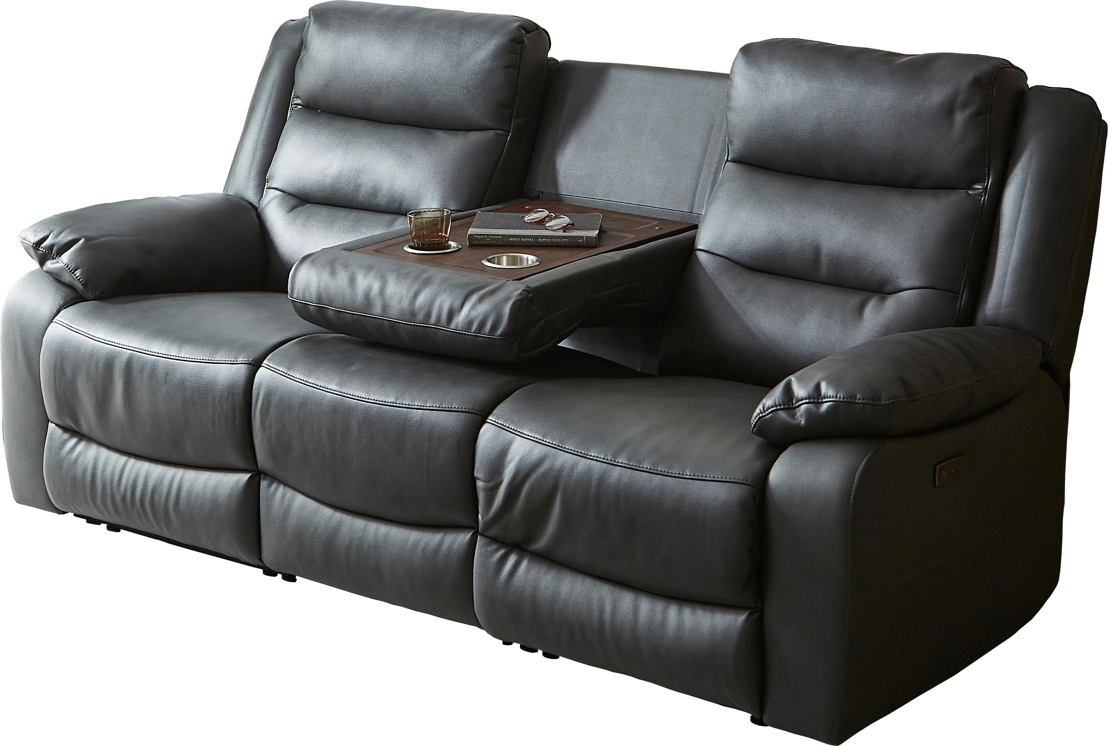 Amazon｜KaguBuy モーション 電動リクライニングソファー レザー PVC 3