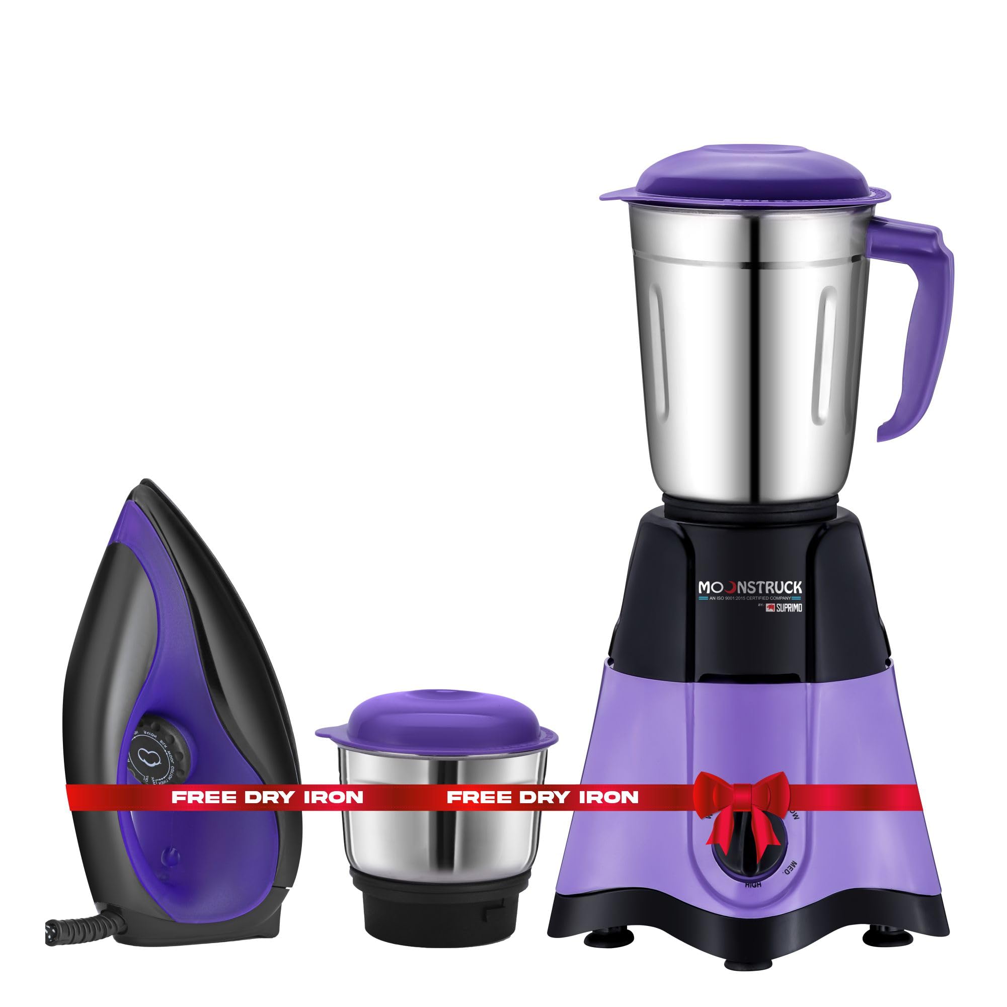 Moonstruck By Suprimo Star Purple Powerful 750 Watt Motor Mixer Grinder With 2 Jar and 1100 Watt Dry Non-Stick Iron Super Combo (2 Years Warranty, Purple) (B0CXMVSW87) Amazon Price History, Amazon Price Tracker