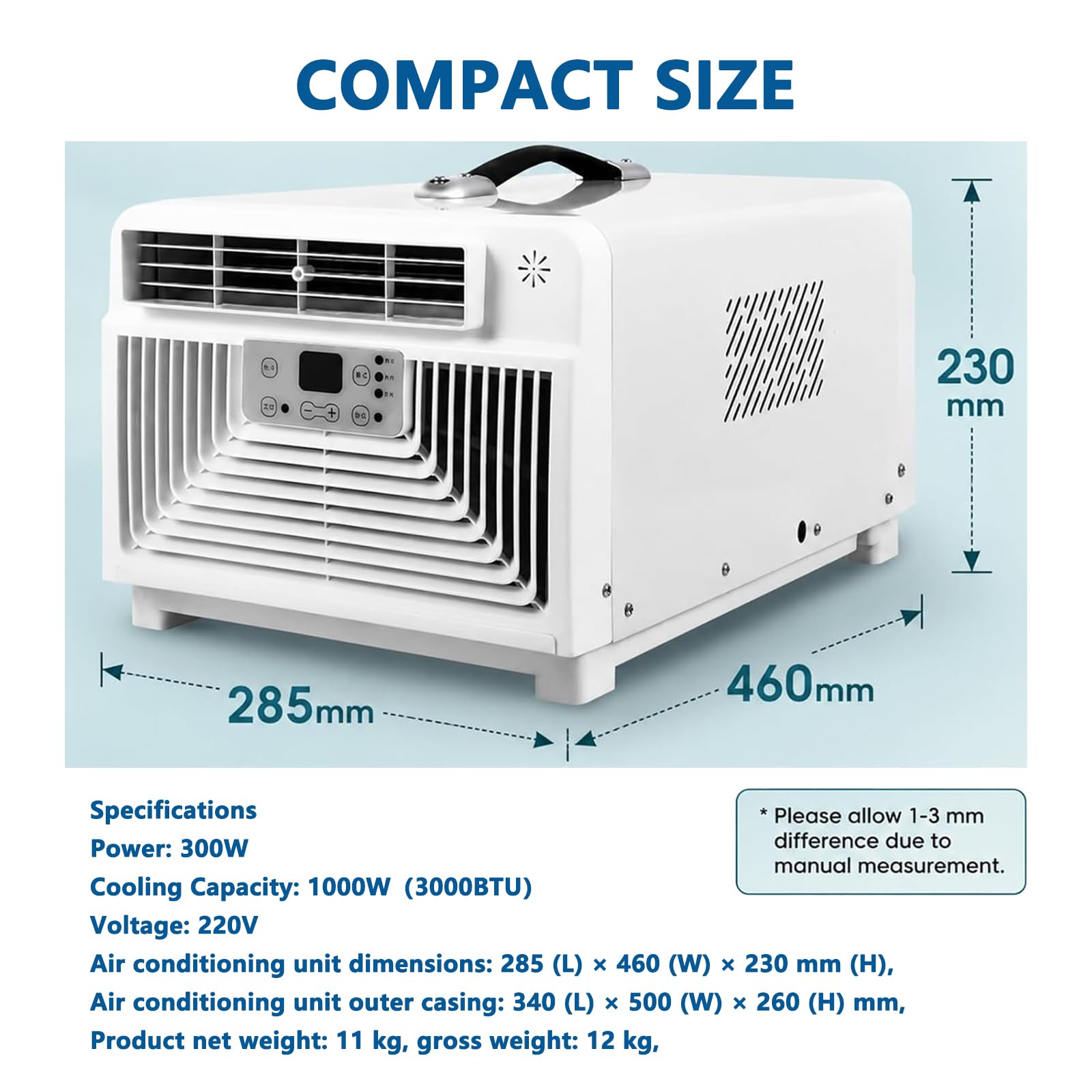Condizionatore da campeggio portatile con timer,