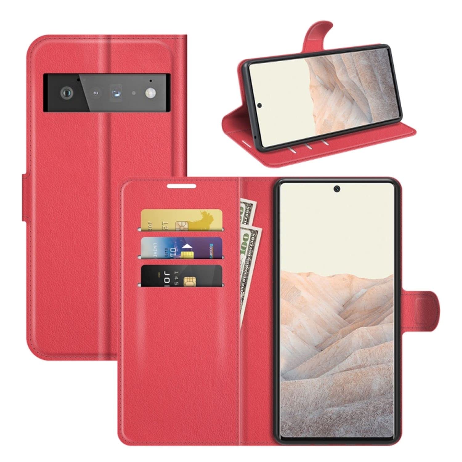 Protection Google Pixel 6 Pro rouge König Design contre chutes et rayures - 7